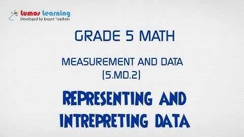 5.MD.2- Understanding Representing and Interpreting Data(Grade5 Math) | www.lumoslearning.com