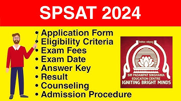 SPSAT 2024 - Application form, Eligibility Criteria, Exam Date, Syllabus