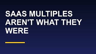 SaaS Valuation Multiples Shifted Dramatically in 2026—Here's What Changed