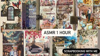 4 | ASMR | One hour Collage | Journal with me l Vintage | Relaxing sounds | The sound of paper