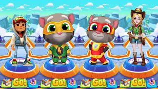 Talking Tom Gold Run vs Subway Surfers vs Talking Tom Hero Dash vs Subway Princess Runner - Gameplay screenshot 4