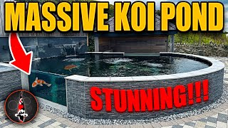 14,000 GALLON MEGA POND!! YOU HAVE TO WATCH THIS!!!