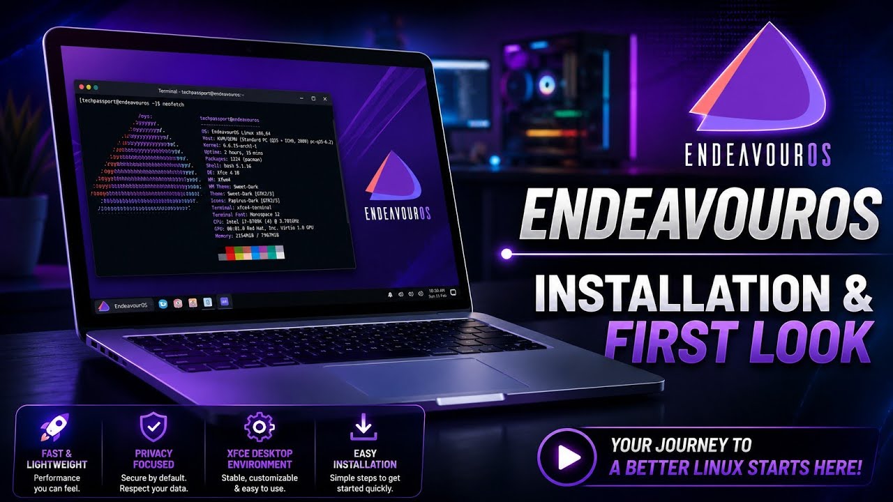 EndeavourOS | BEST Arch Distro New Release! | how to i̇nstall ...