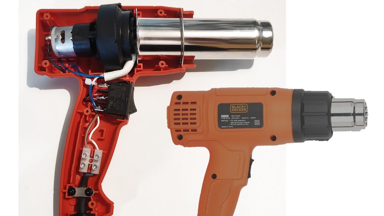 How to Disassemble BLACK+DECKER 1800W Dual Temperature 2 Speed Heat Gun Disassemble Heat