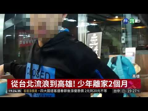 流浪到高雄! 少年離家睡超商2個月| 華視新聞 20190103