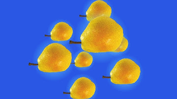 Rotate pear fruit green screen/green screen  pear fruit
