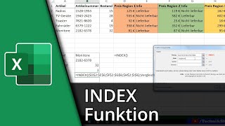 Excel Index Funktion | =INDEX() ✅ Tutorial