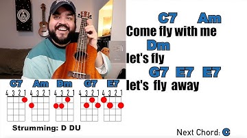 COME FLY WITH ME - Frank Sinatra (Ukulele Play Along with Chords and Lyrics)