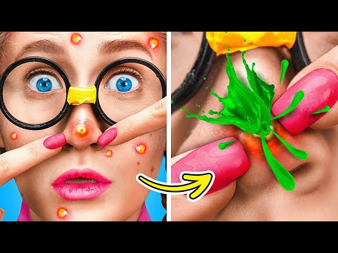 Extreme Makeover from Nerd to Popular Girl! Broke Clothing Hacks in a Rich College!