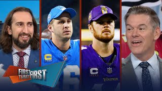 Jared Goff stays put, Sam Darnold and Joe Burrow climb up Mahomes Mountain | FIRST THINGS FIRST