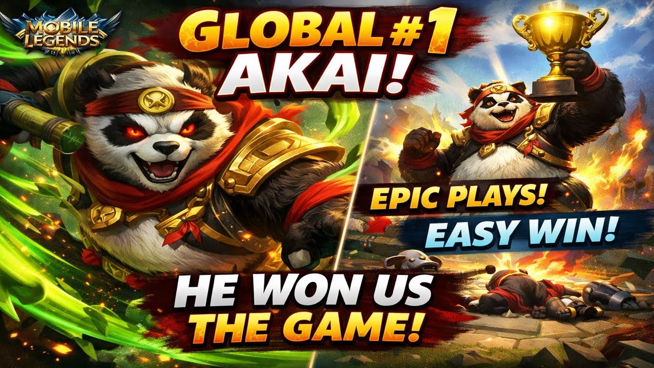 GLOBAL 1 Akai Gameplay – How One Hero Won the Game Mobile Legends 