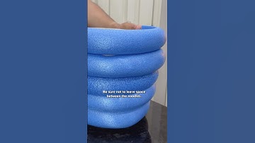 How To Turn A Pool Noodle Into A Faux Stone Planter #PoolNoodle #Planter #PlantLover