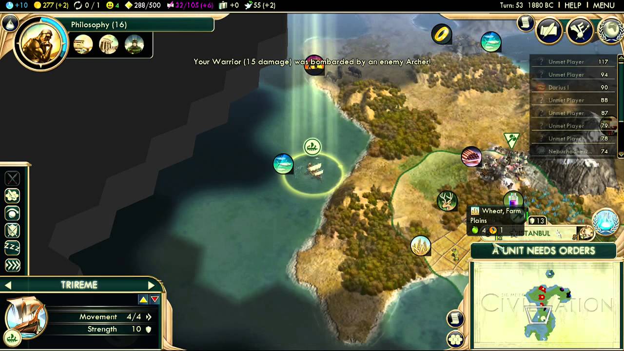 Civ V Live (Ottoman) 2 Emperor, 12 Player, Standard Speed