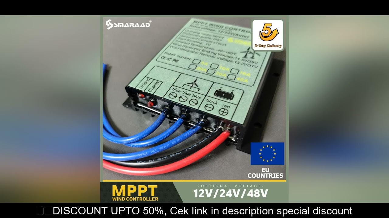 2000W 12V 24V 48V High Quality MPPT Wind Turbine Battery Charging Controller Low Wind Speed Boost Wa