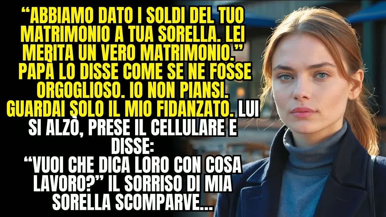 Mio PADRE ha dato i soldi che avevo messo da parte per il mio MATRIMONIO a mia SORELLA：Lei lo me