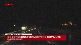 Ice concerns for morning commute in Davidson County