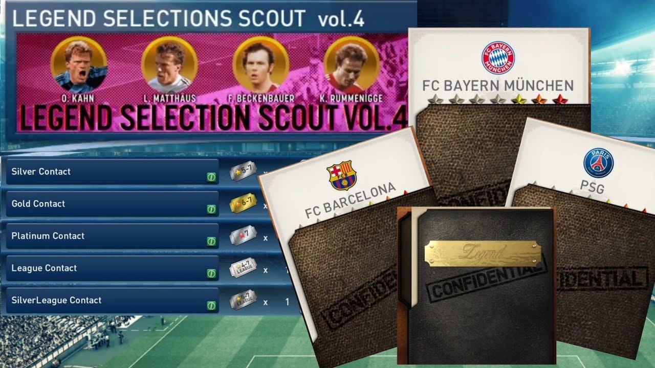 Opening Scout Player Contacts & Legend Selection Scouts Vol4 Pes Club Manager