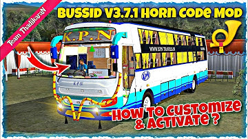 BUSSID V3.7.1 horn code mod || Omni bus horn sound || how to activate ? || detailed video in tamil