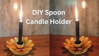 DIY Spoon Candle Holder | DIY showpiece | DIY room decor ideas | Easy Home decor ideas