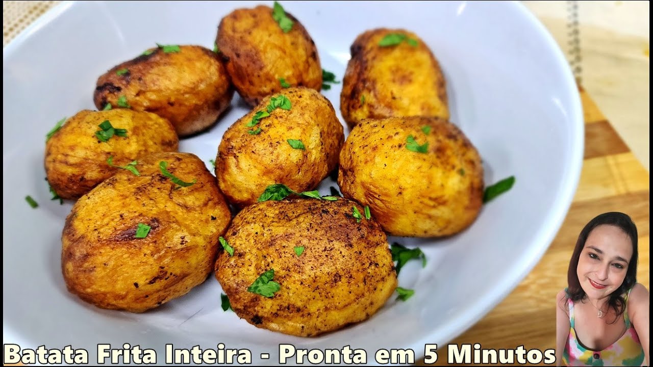 BATATA INTEIRA FRITA EM 5 MINUTOS DE ANTIGAMENTE - RÁPIDA E PRÁTICA - TODOS VÃO ADORAR