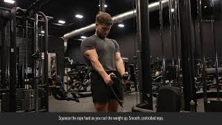 Cable Rope Hammer Curl