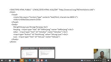 Membuat Aplikasi Menghitung Luas Persegi Panjang di HTML