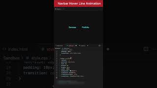 Navbar hover Line Animation | HTML CSS News