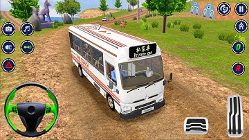 Van Driving Simulator Games 2025 - Mini Coach Bus Offroad Driving Video Game - Android Gameplay