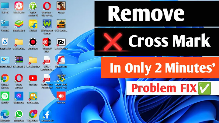 how to remove Red cross mark in windows 7,8,10,11 [FIXED]
