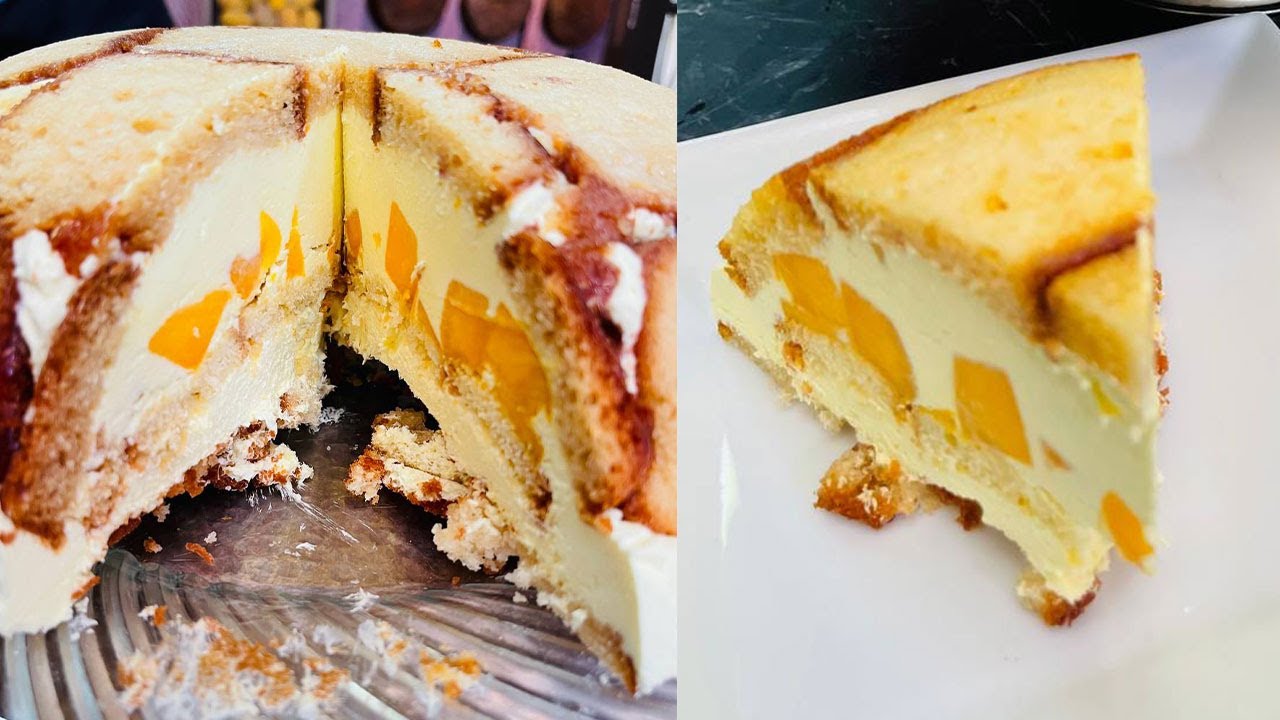 طريقة عمل كيكة الآيس كريم بالمانجو | سنة أولى طبخ مع الشيف آلاء الجبالي