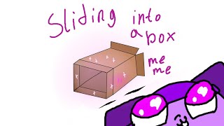 Sliding into a box meme