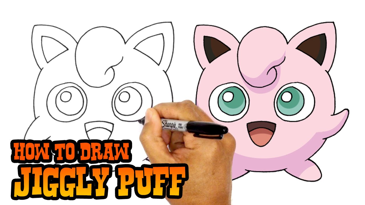 Cómo dibujar JIGGLYPUFF POKEMON #039, FÁCIL