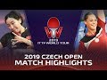 Zhang qiang vs dana cechova  2019 ittf czech open highlights pre