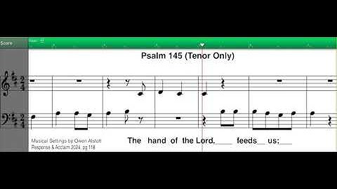 R&A Psalm 17th Sunday in Ordinary Time, 2024, Psalm 145, Tenor