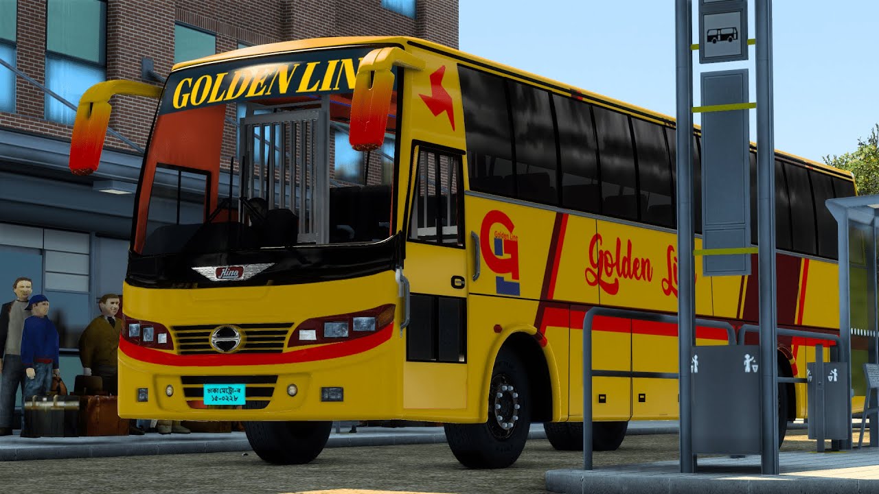 Dhaka To Faridpur Golden Line Paribahan Bus Euro Truck Simulator 2 dhaka-to-faridpur-golden-line-paribahan-bus-euro-truck-simulator-2