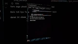 Khuda Bhi song lyrics coding❤️ | Python Project #lyrics #coding