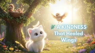 A Kitten’s Kindness That Healed a Broken Bird 🐾💔✨ | Heart-Touching #cute #emotionalstory #cats screenshot 1