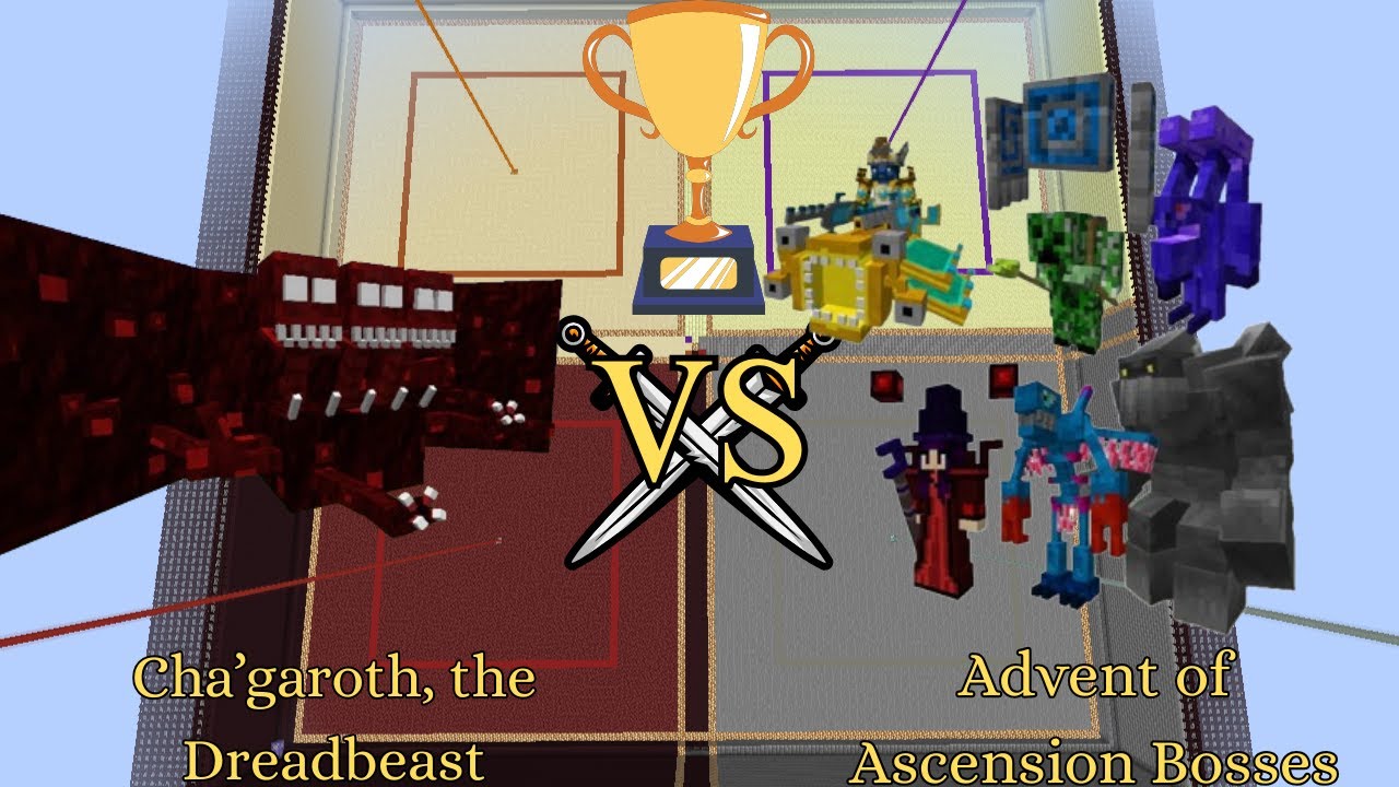 Garoth Map Cha'garoth, the Dreadbeast vs Advent of Ascension Bosses | Minecraft 1. ...