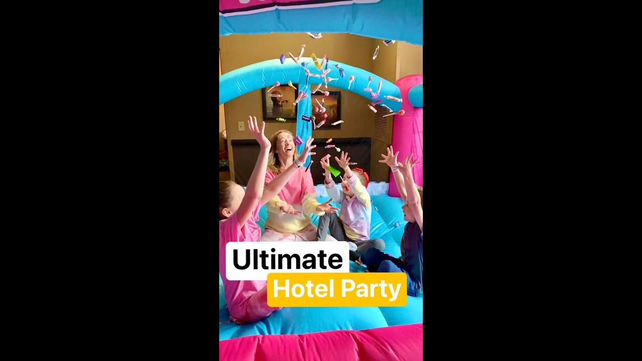 Ultimate Hotel Party! 🎉 BOUNCE HOUSE in the Hotel Room!! YouTube
