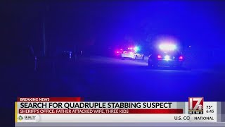 Wake County deputies searching for man accused of stabbing family