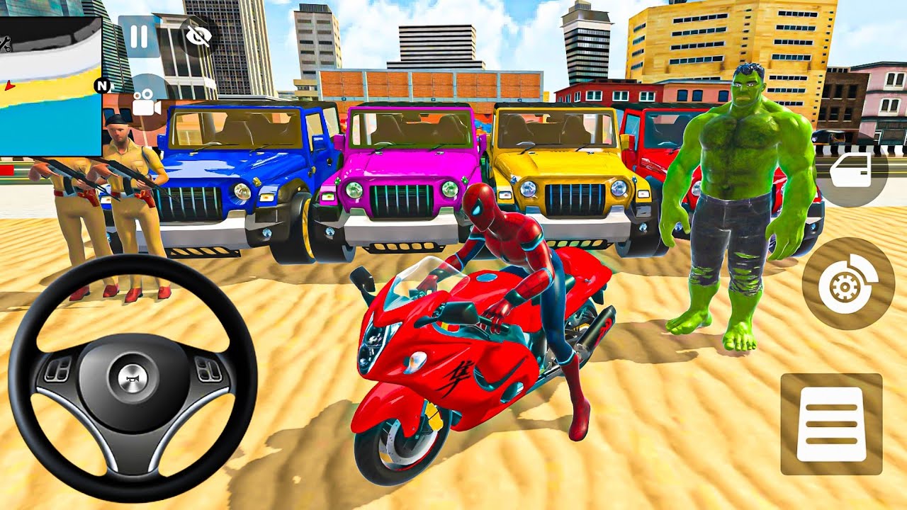 🥰 Modified Police Bike & Mc Queen Car 🦚 Spider-Man Super Game🎉Monster Car Showroom 🥳 Police Game
