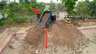 Higher than usual project 10m,And they're pushing soil into deep Pond, Komatsu D20P by Bulldozer Local 2,466 views 3 weeks ago 1 hour, 4 minutes