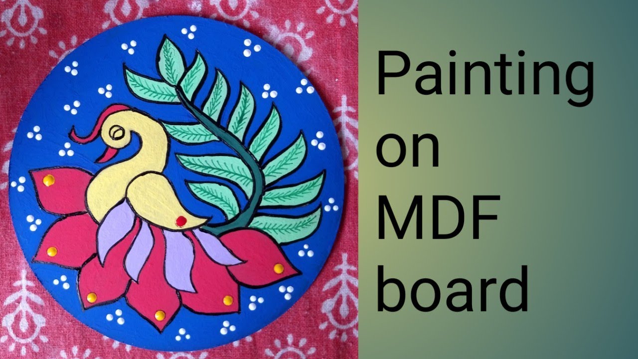 Painting on premarked MDF BOARD| Home Decor Easy DIY ideas|Painting for beginners