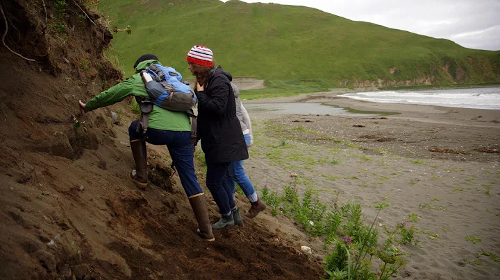 Visiting an archaeological site on Unalaska Island