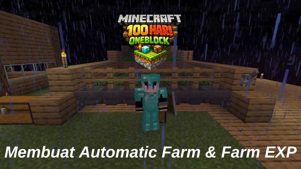 Membuat Automatic Farm & Farm EXP Di Minecraft Oneblock Dengan ...
