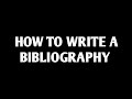 How to write a Bibliography/ Reference in Research Paper 