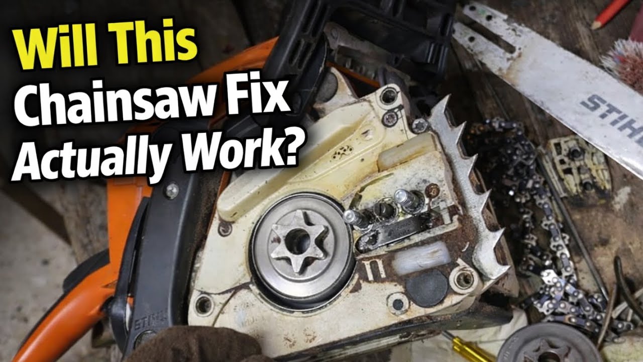 Chain Jam While Cutting Firewood | Repair and Test