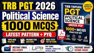 TRB Tripura PGT Political Science 2026 eBook PDF | 1000 MCQs + PYQ Practice