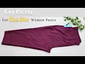 How to cut plus size pants with side pocket women trouser  pant cutting and stitching