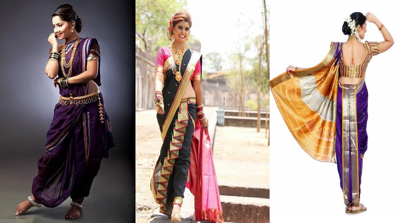 Nuvari Saree / Dhothi Style Saree Draping Ideas For Girls \ Women's ...